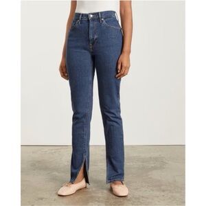 Everlane Cheeky split hem high rise straight leg low stretch jeans womens sz 27